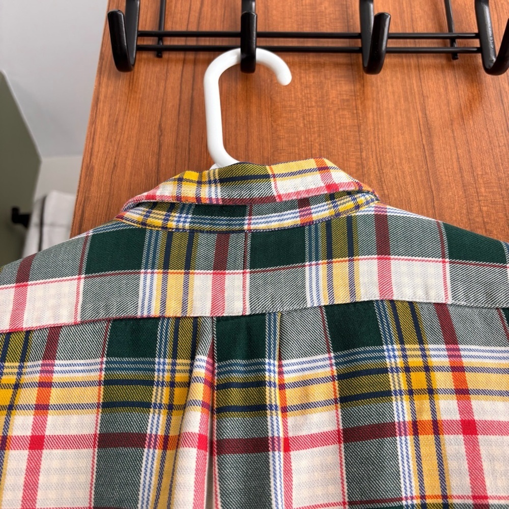 Vintage Yves Saint Laurent Pour Homme Plaid Button Down Shirt Size L 100% Cotton - Picture 12 of 16